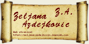 Željana Azdejković vizit kartica